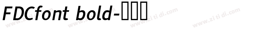 FDCfont bold字体转换